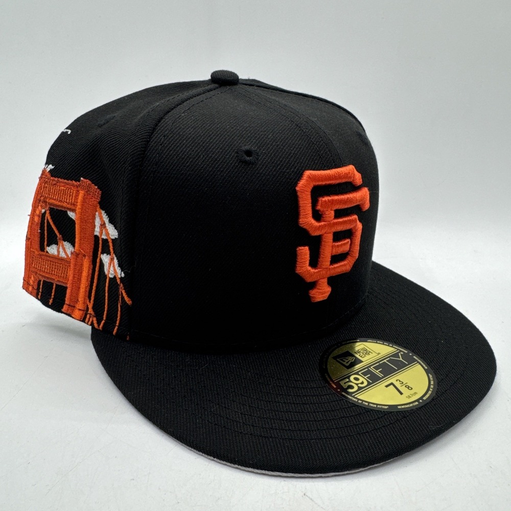 San Francisco Giants New Era 59FIFTY Cloud Icon Fitted Hat 7 3/8 Black MLB